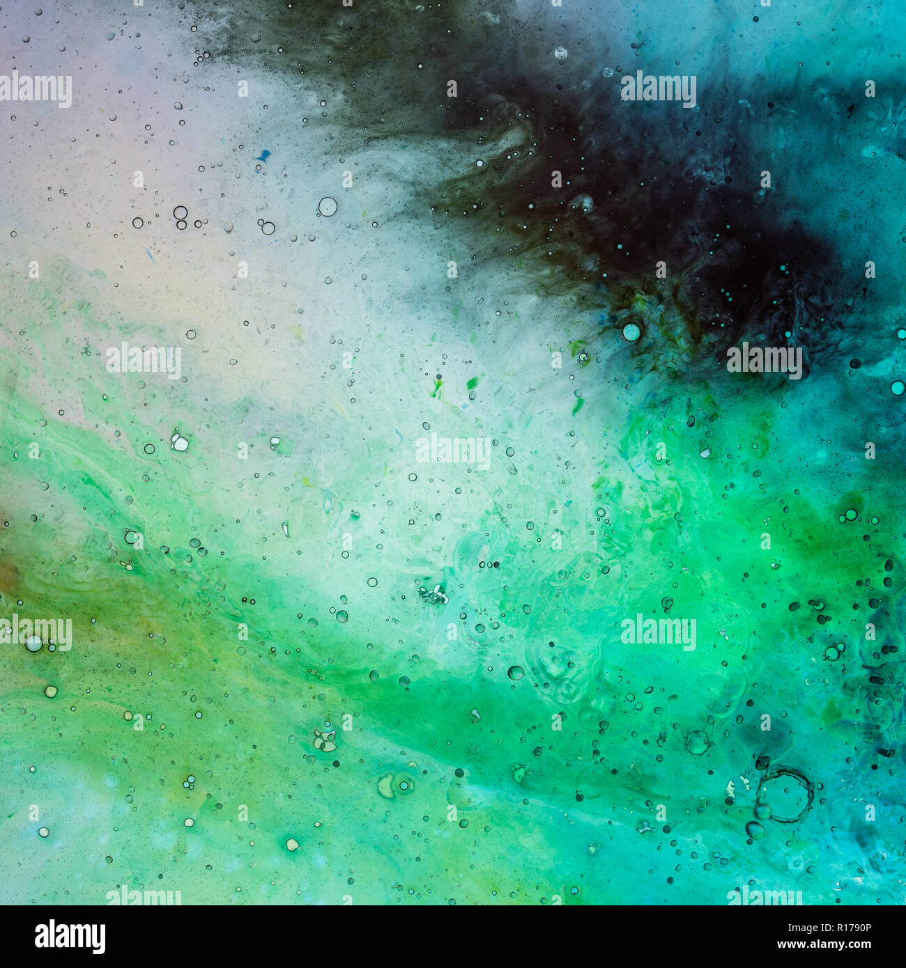 Water and paint textures aerial view, abstract background Stock Photo ...