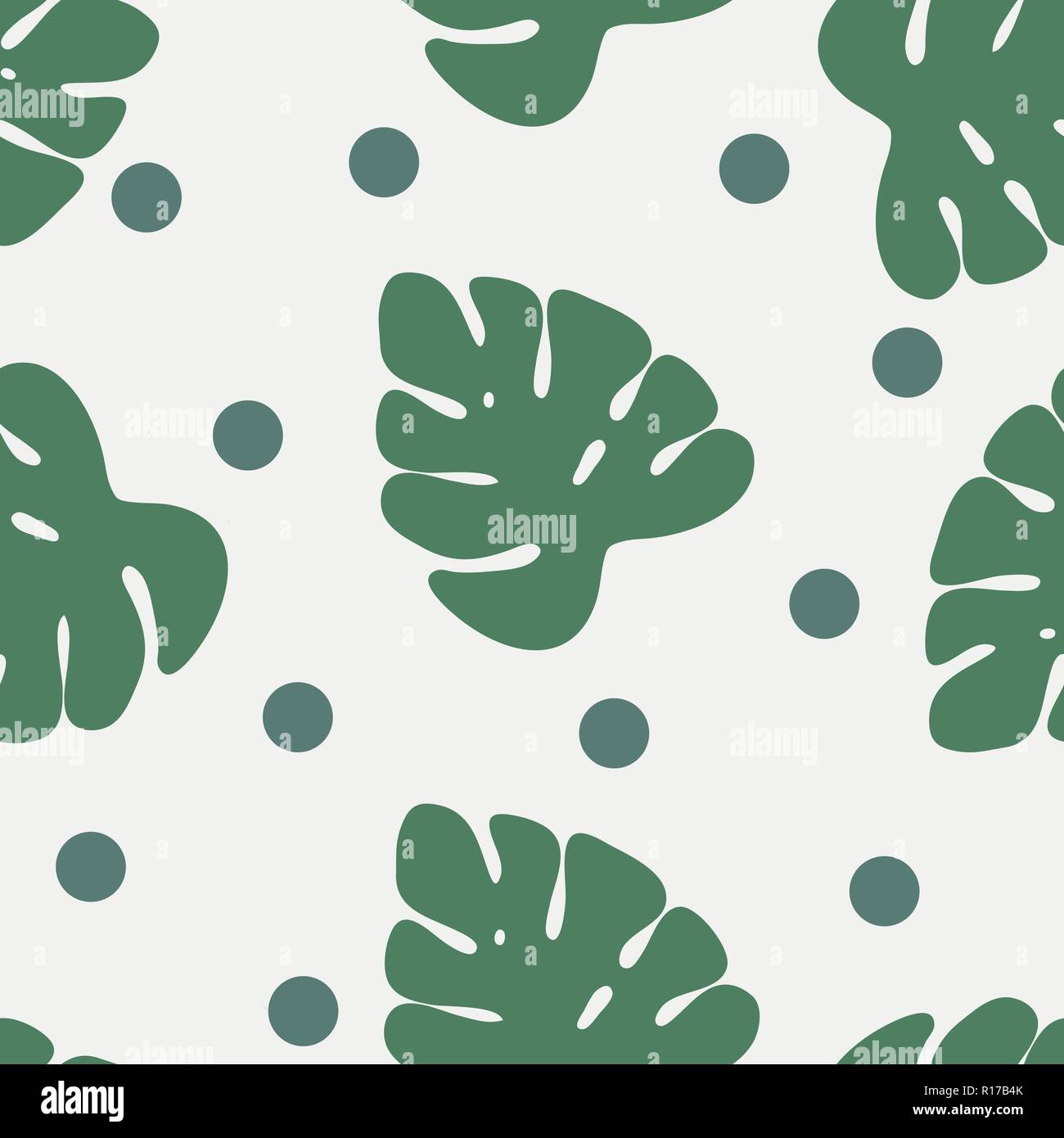 Tropical palm leaves, jungle leaves seamless vector floral pattern ...