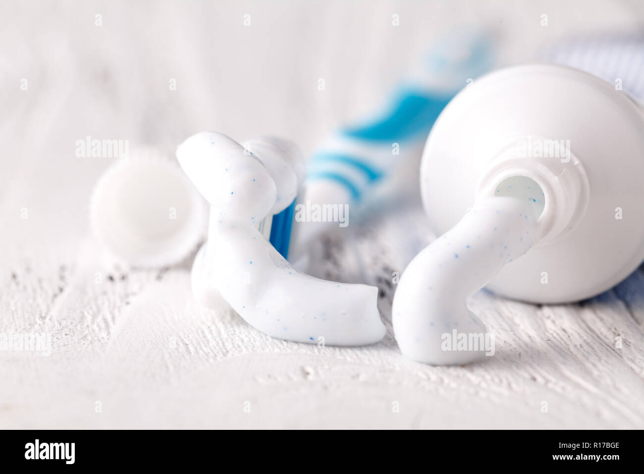 Toothpaste squeezed out from tube Stock Photo Alamy