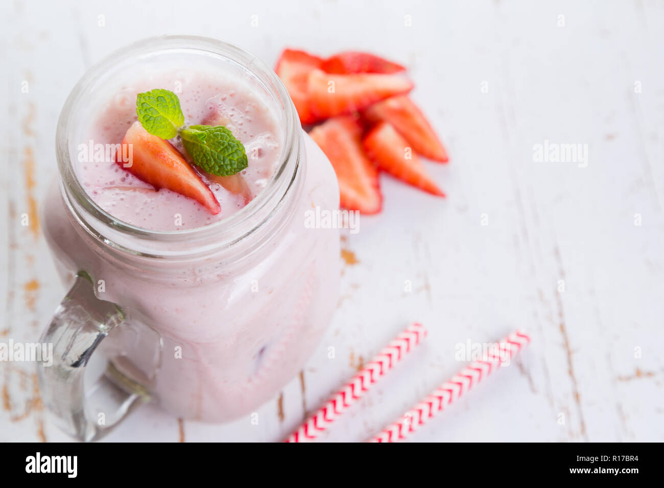 Strawberry protein shake hi-res stock photography and images - Alamy