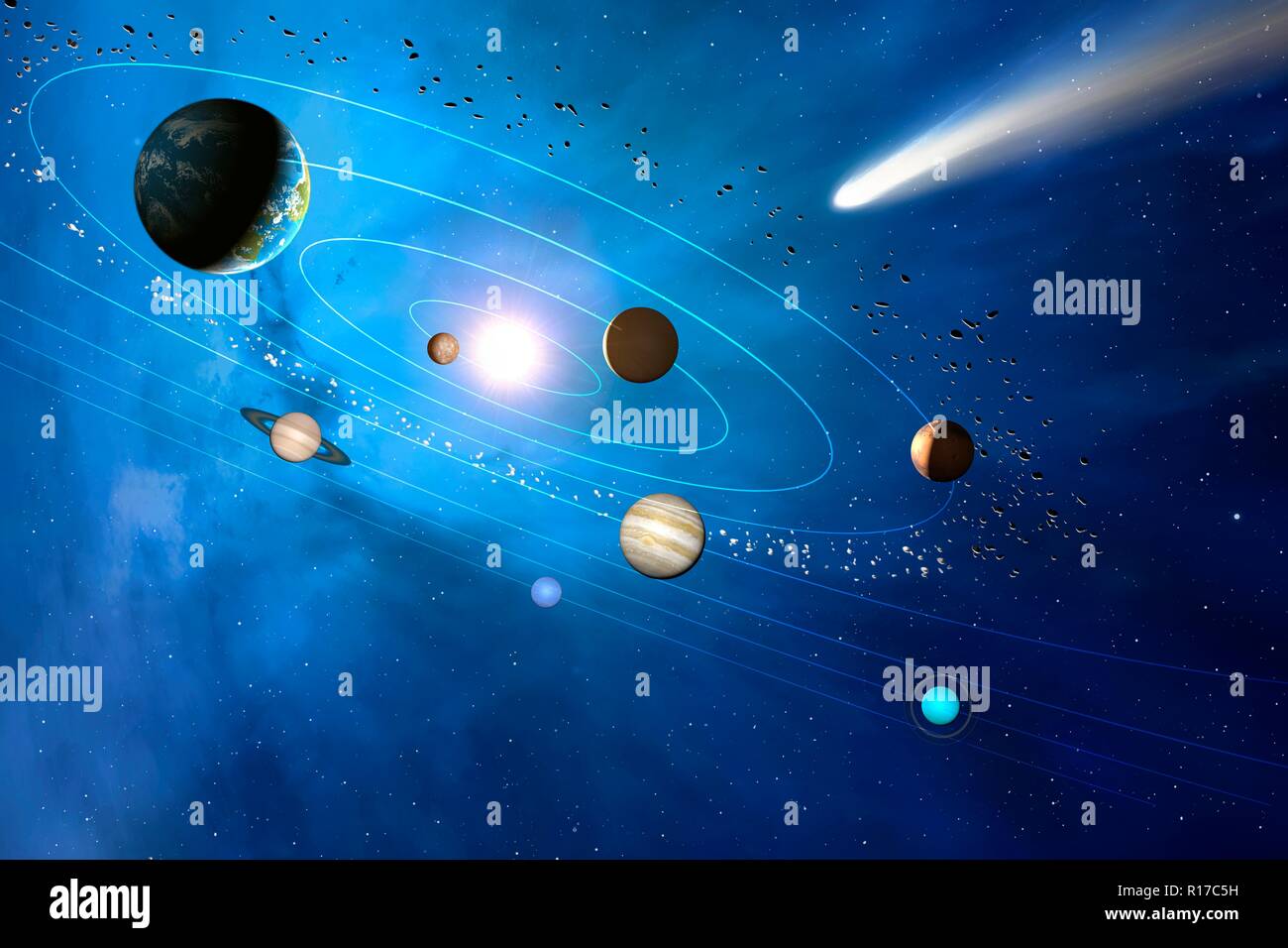 illustration-of-the-solar-system-showing-the-paths-of-the-eight-major