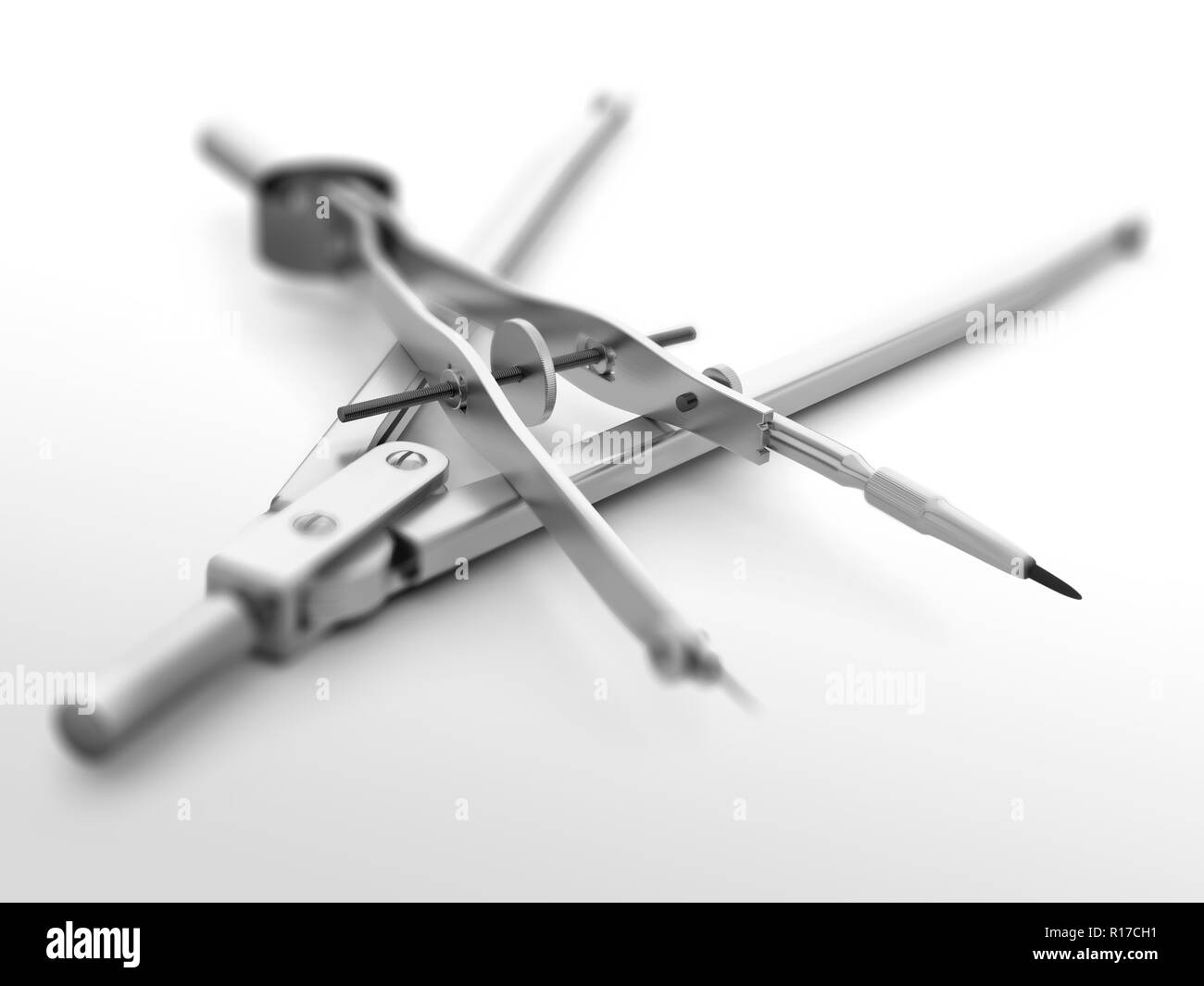 Compass and divider Black and White Stock Photos & Images Alamy