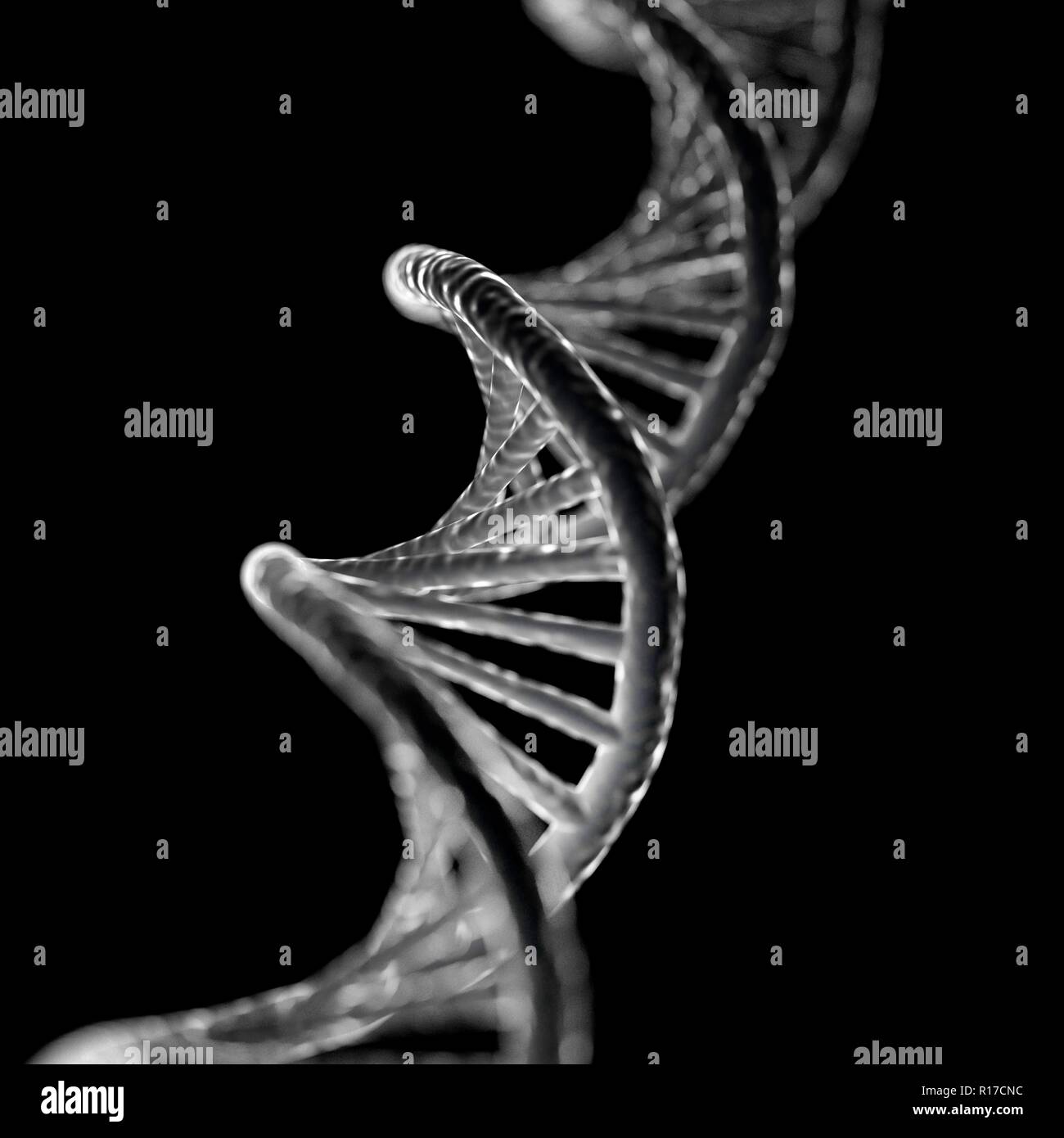 3D illustration of DNA on dark background Stock Photo - Alamy