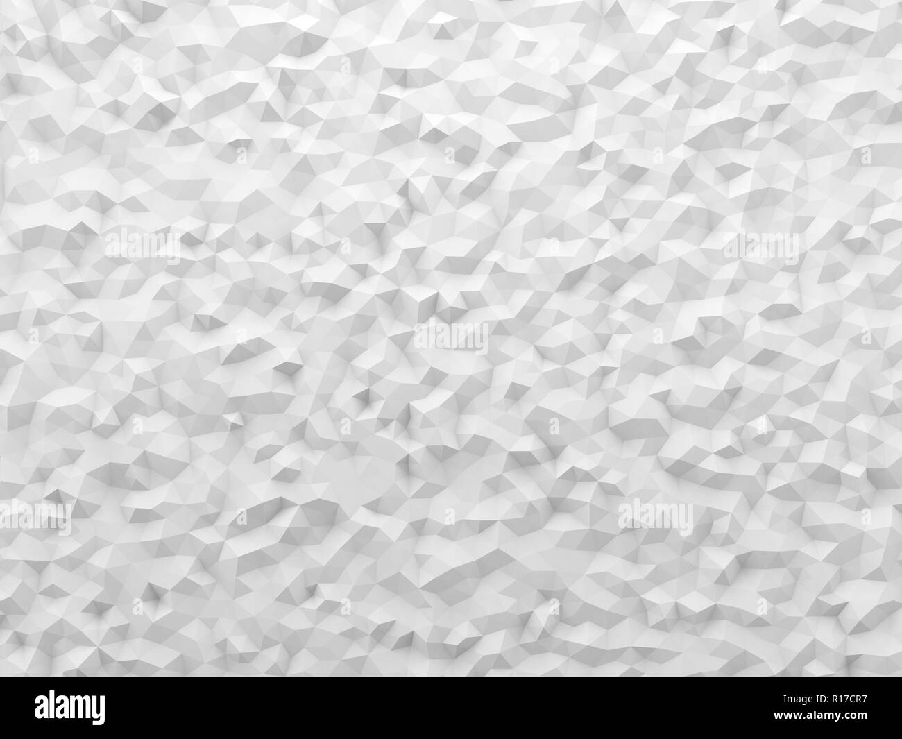 Abstract white polygonal background. Triangle texture. 3D illustration ...