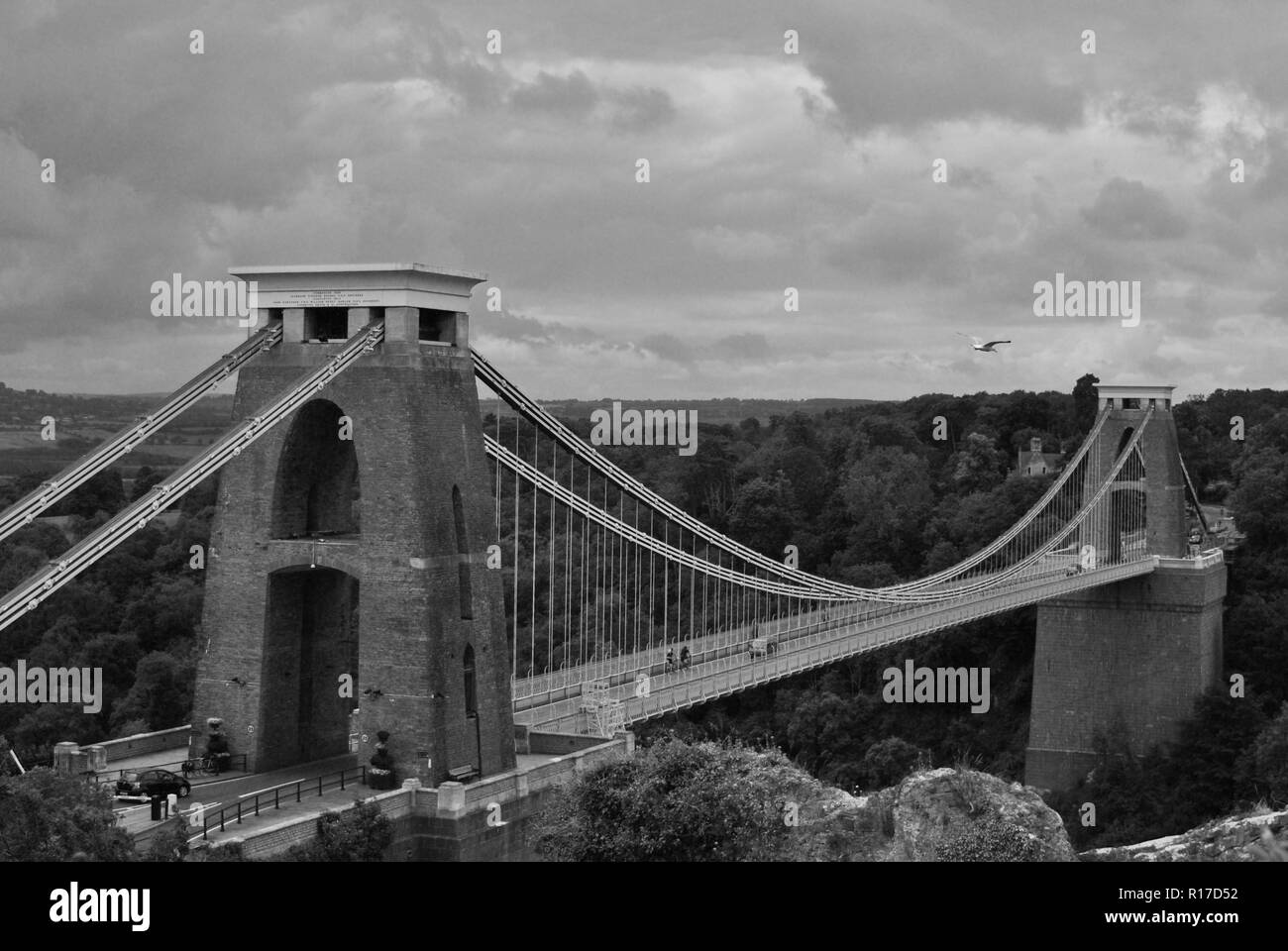 Bristol Suspension Bridge in black and white Stock Photo - Alamy