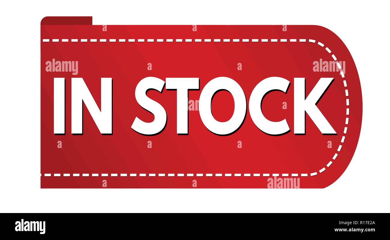 In stock banner design on white background, vector illustration Stock Vector