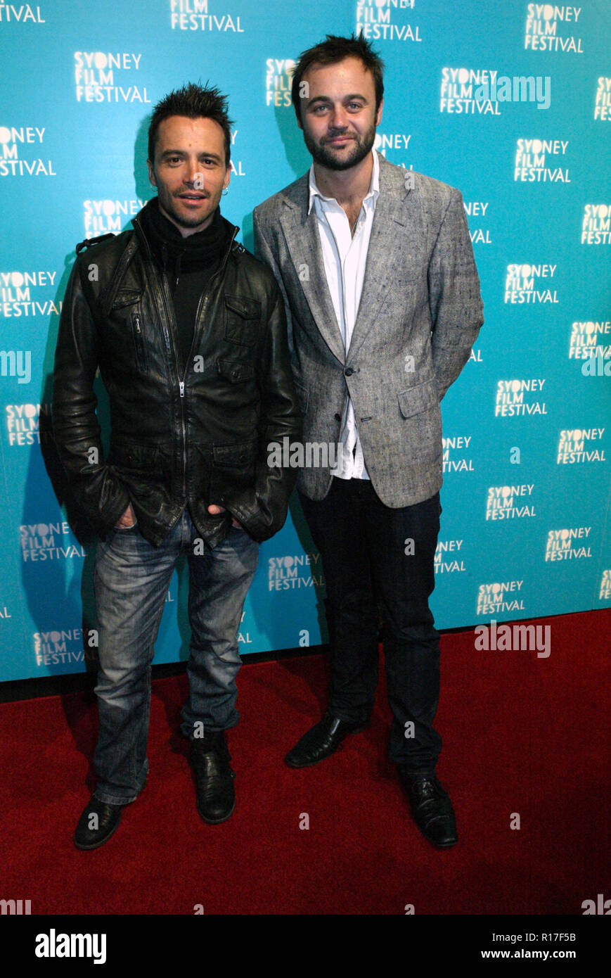 Damian Walshe-Howling (left) and Gyton Grantley The 56th annual Sydney Film Festival, which runs from 3-14 June, is launched with a screening of the movie 'Looking for Eric' at the State Theatre. Sydney, Australia. 03.06.09. Stock Photo