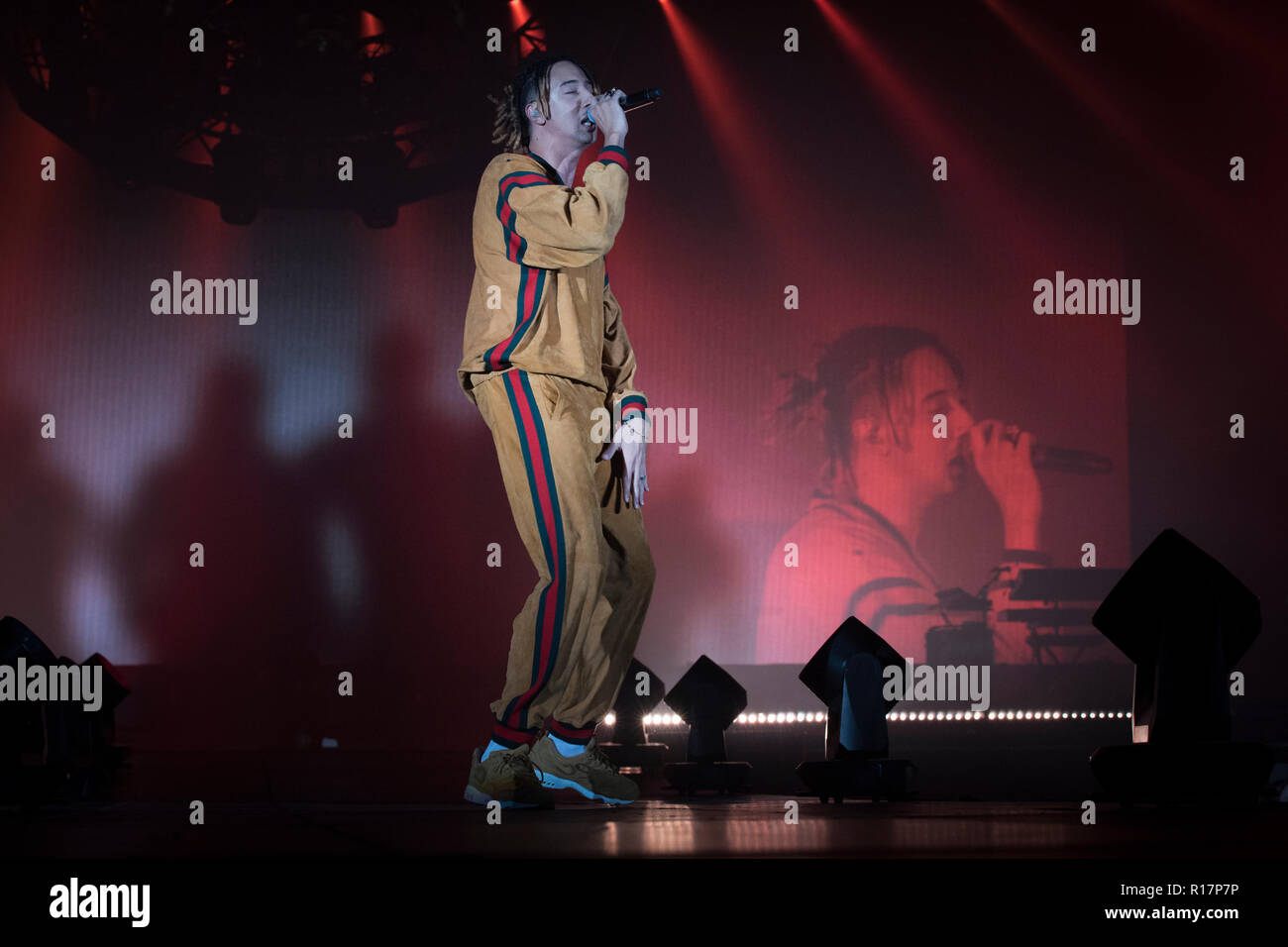 Napoli, Italy. 08th Nov, 2018. The Italian-Tunisian rapper Ghali ...