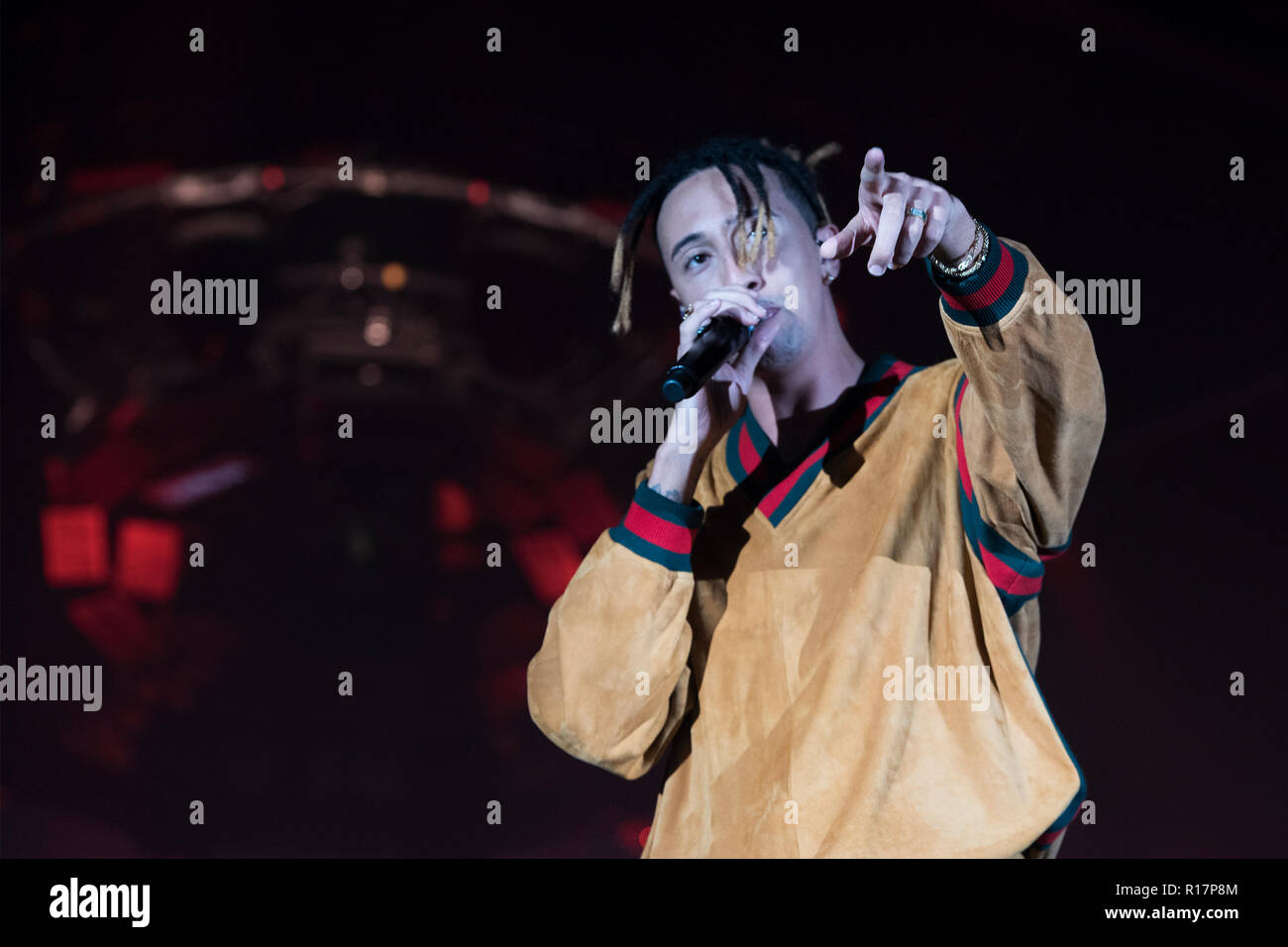 Napoli, Italy. 08th Nov, 2018. The Italian-Tunisian rapper Ghali ...