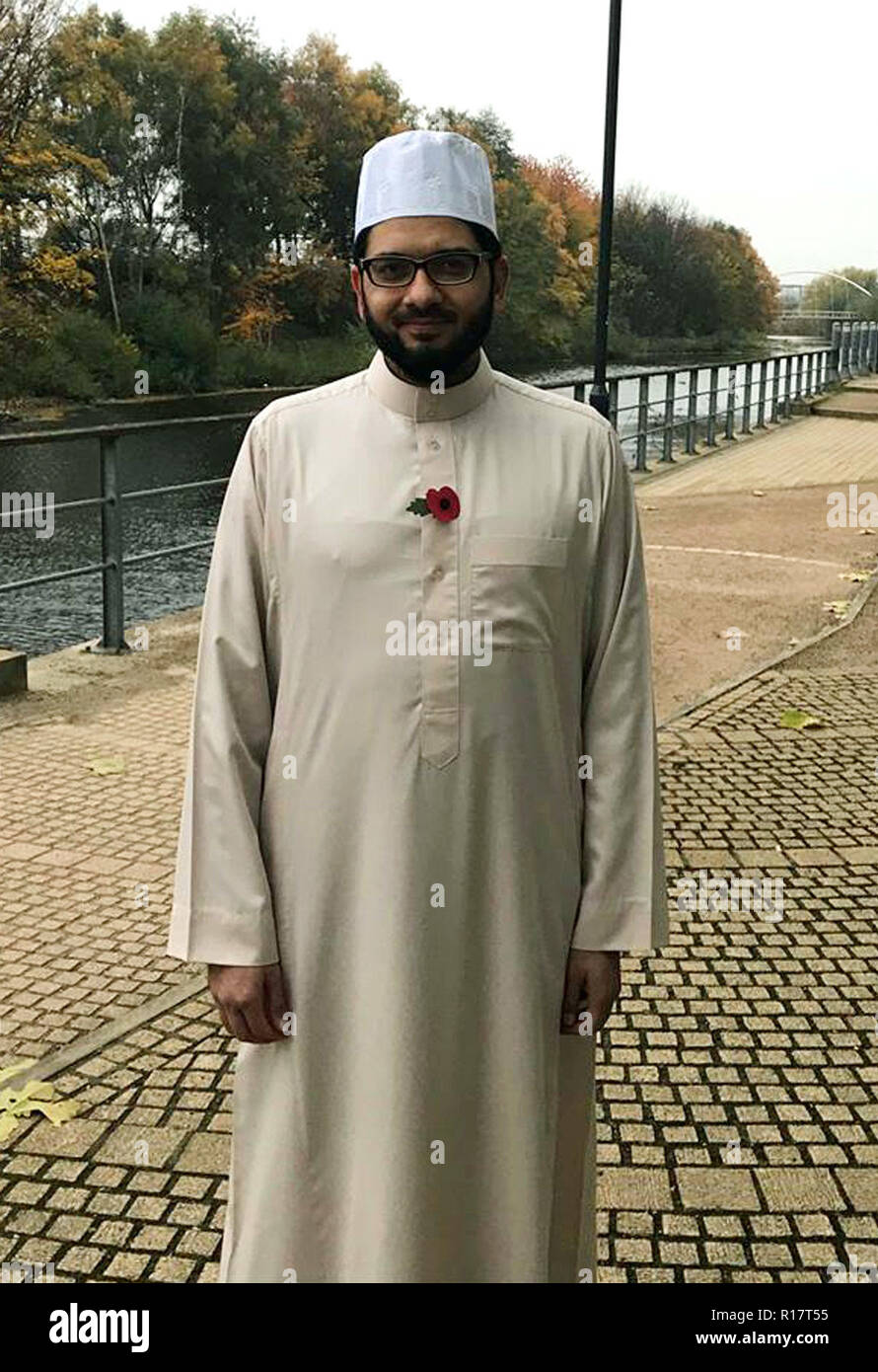 Qari Asim, imam at the Makkah mosque in Leeds, who has said the sacrifices made by 400,000 Muslim soldiers during the First World War should be remembered on Armistice Day and beyond. Stock Photo