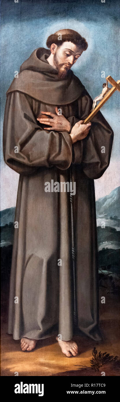 Saint Francis by Francisco Pacheco del Río (1564-1644), c.1605-10 Stock Photo
