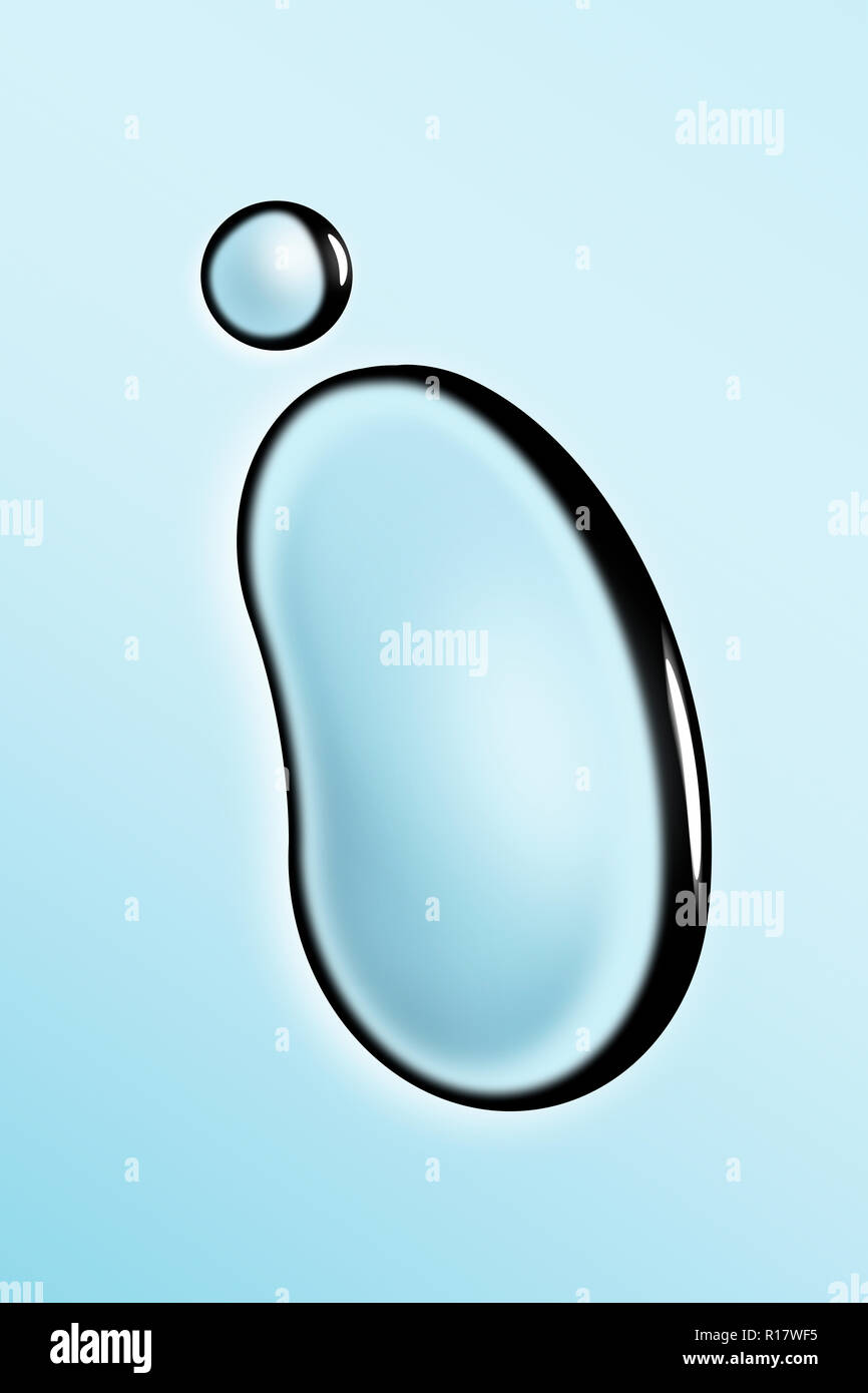 Close up of water droplets on clear surface, space for copy Stock Photo