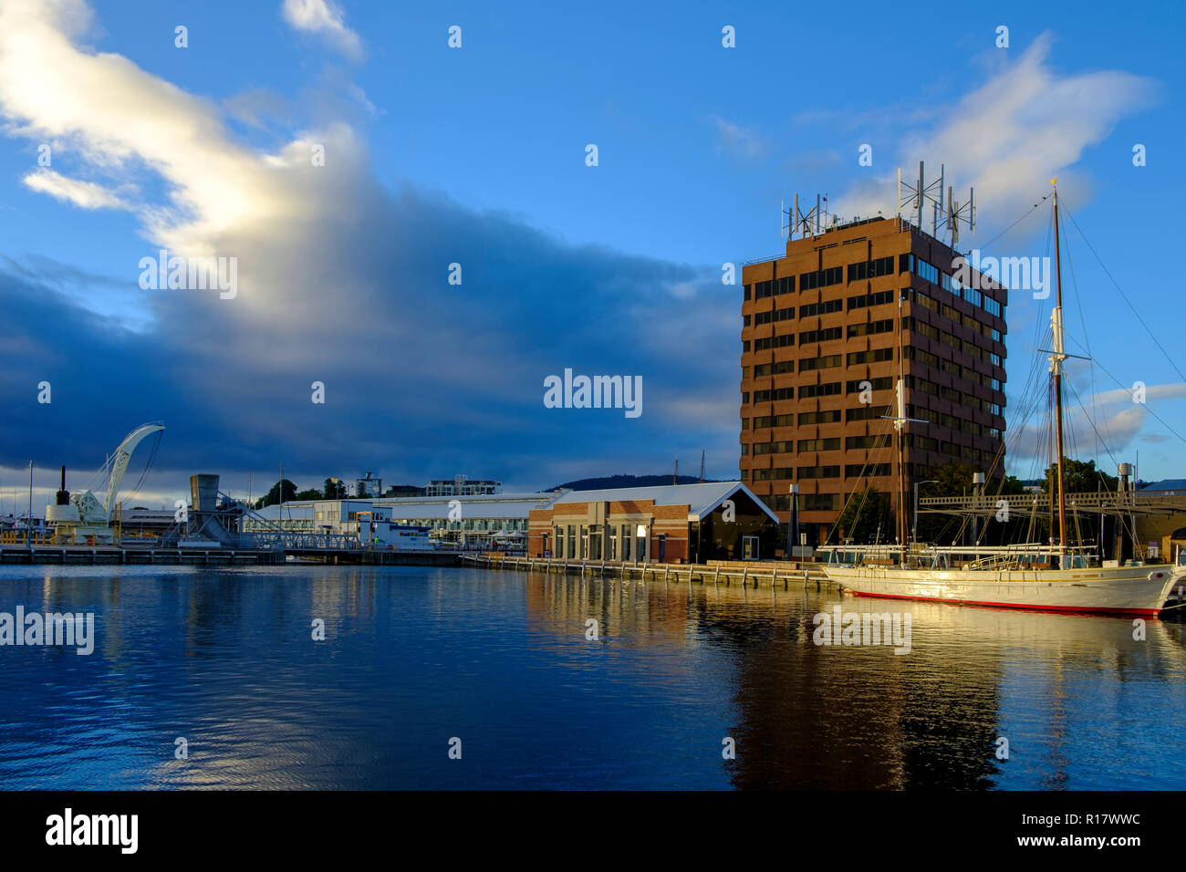 At the Hobart waterfront Stock Photo Alamy