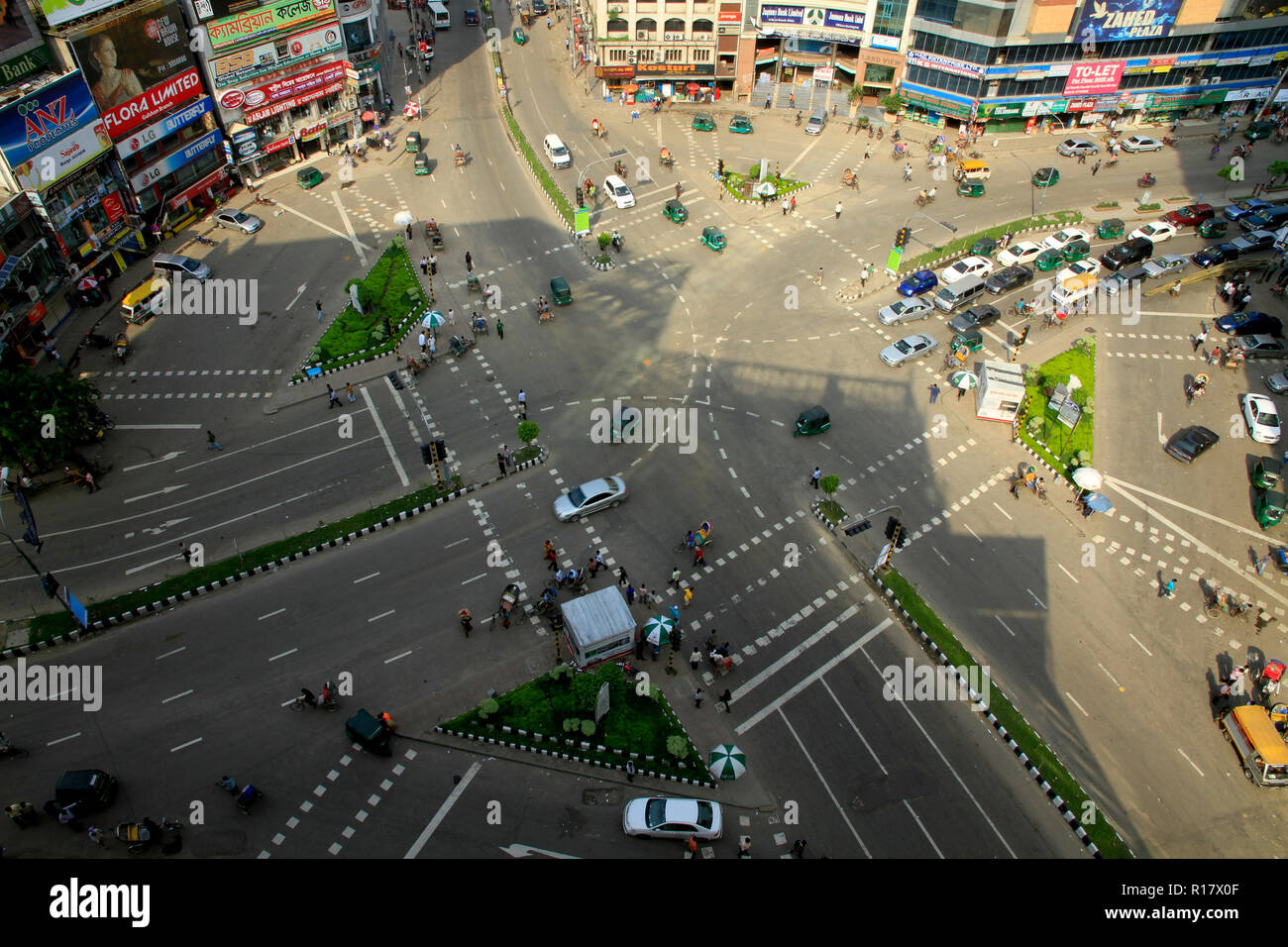 Aerial view of Gulshan2 area in Dhaka city. Dhaka, Bangladesh Stock