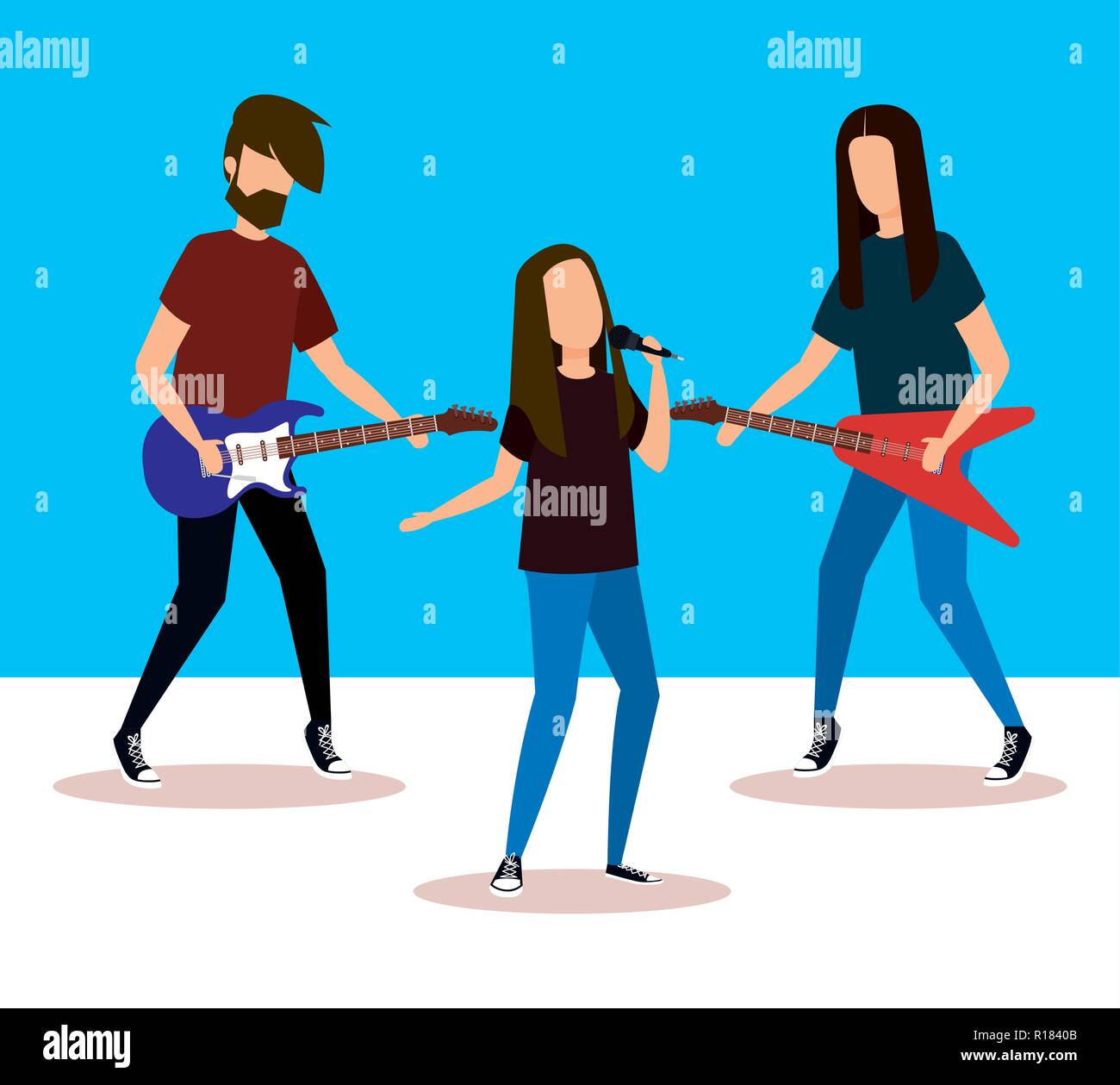 musical band playing instruments Stock Vector Image & Art - Alamy