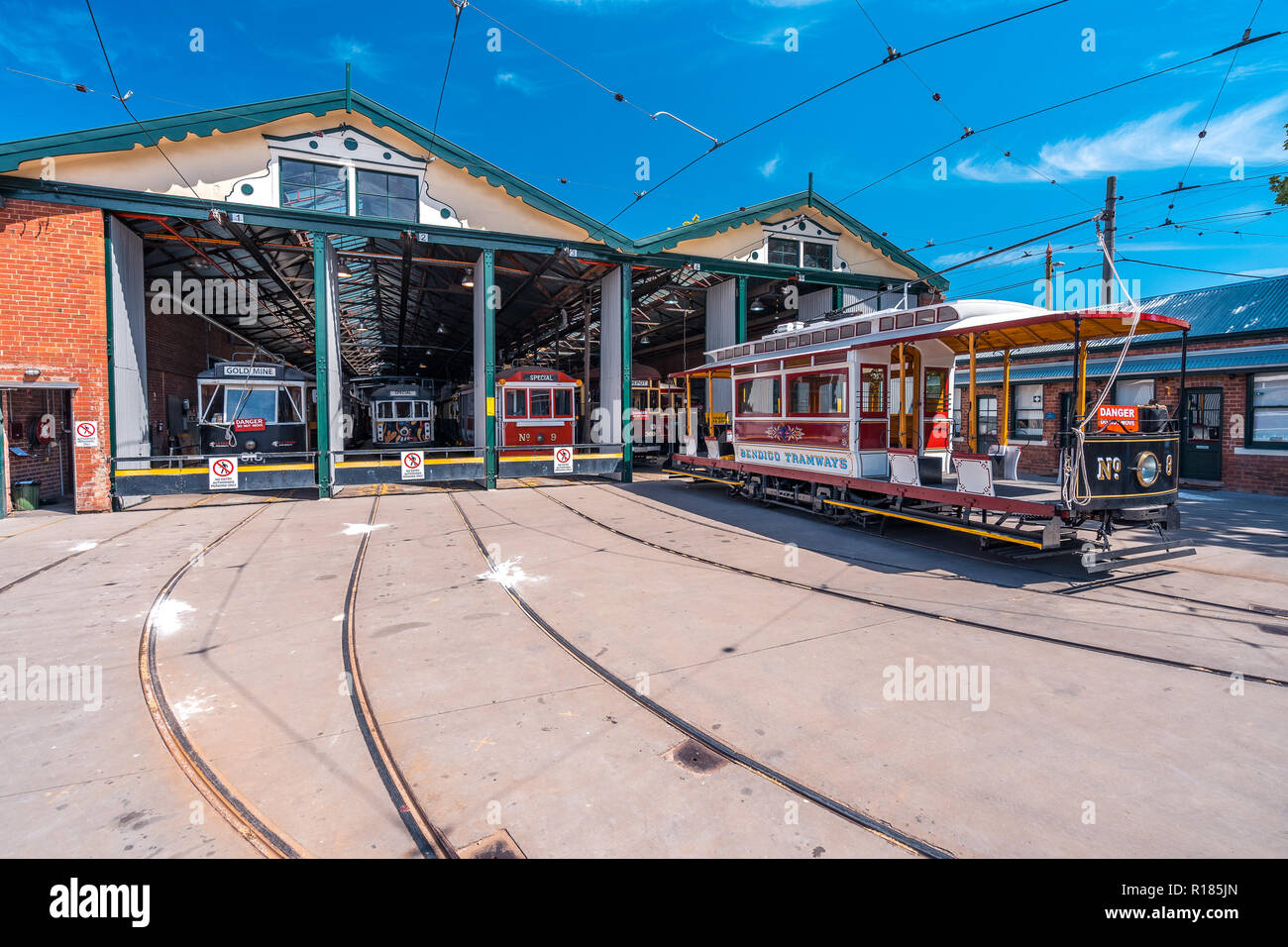 Bendigo, Victoria, Australia - Bendigo tramways depot Stock Photo
