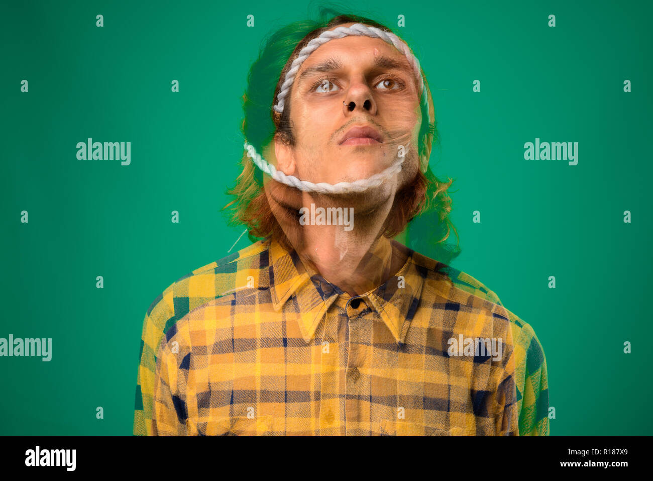 Man multiple exposure hi-res stock photography and images - Alamy