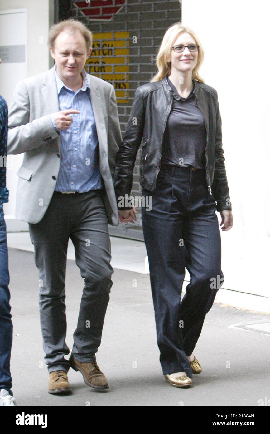 Cate Blanchett and Andrew Upton, patrons of the Sydney Theatre Company, at the theatre's Open Day. Sydney, Australia. 01.11.08. Stock Photo