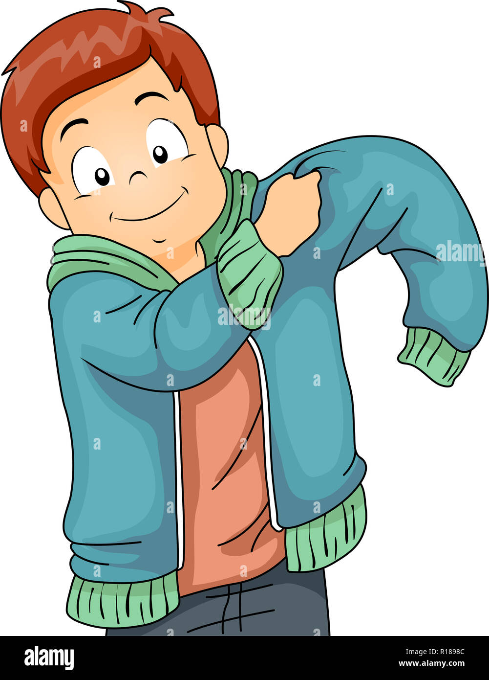 Putting On Jacket Drawing