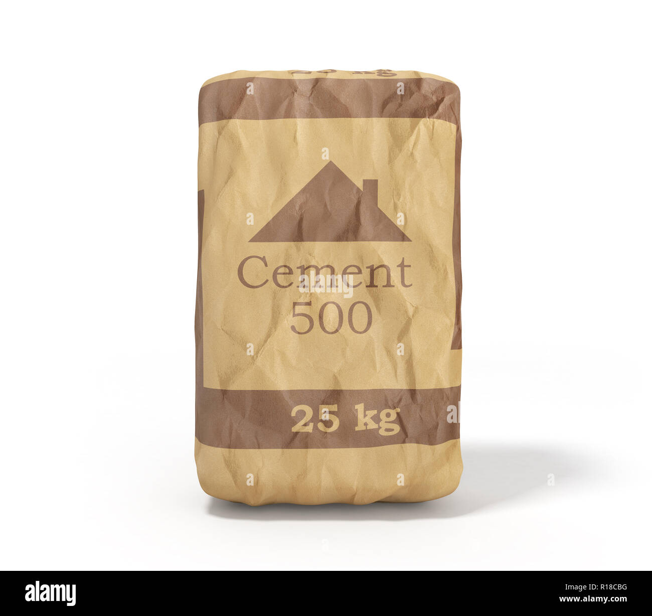 Cement bag on white background 3D rendering image on white Stock Photo ...