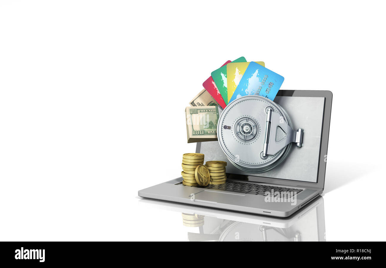 The Concept Of A Secure Online Banking Money And Cards