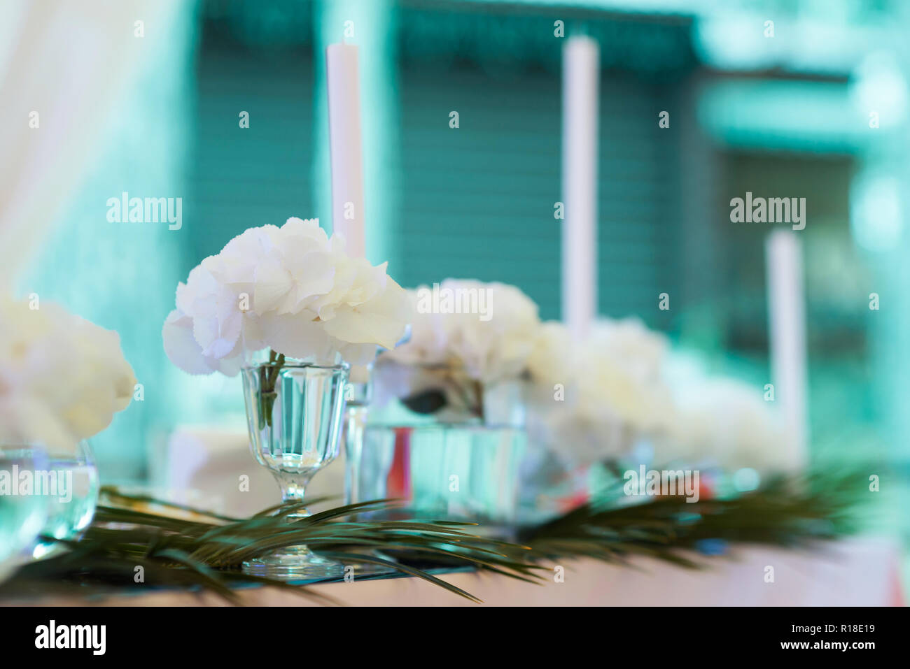 Reception lunch at wedding party Stock Photo Alamy