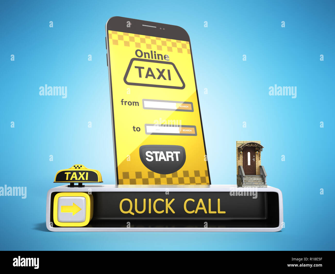 Ordering a taxi cab online service transportation concept