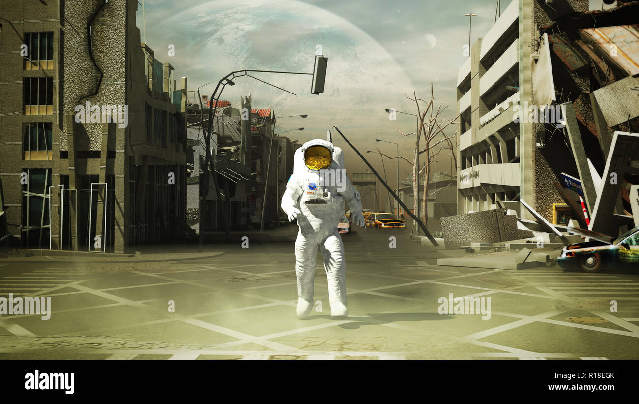 Astronaut on mars 3d render hi-res stock photography and images - Alamy