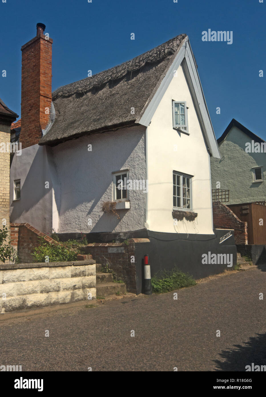 Coddenham Suffolk Period Thatch Cottage Stock Photo