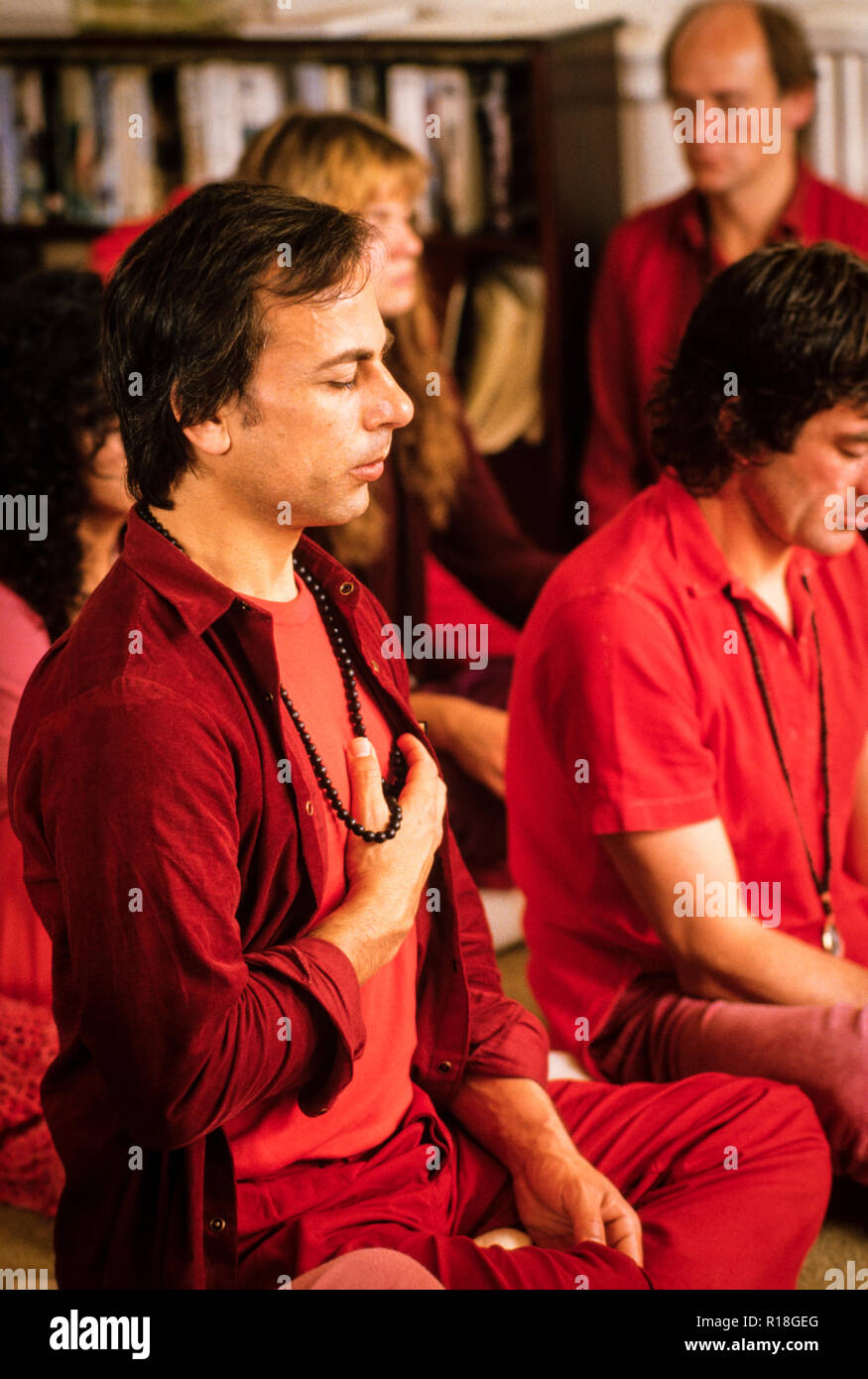 Followers of the Bhagwan Shree Rajneesh religious cult Medina Rajneesh