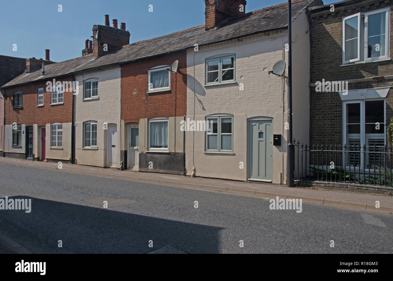 Melton Village Houses in Street Suffolk Stock Photo Alamy