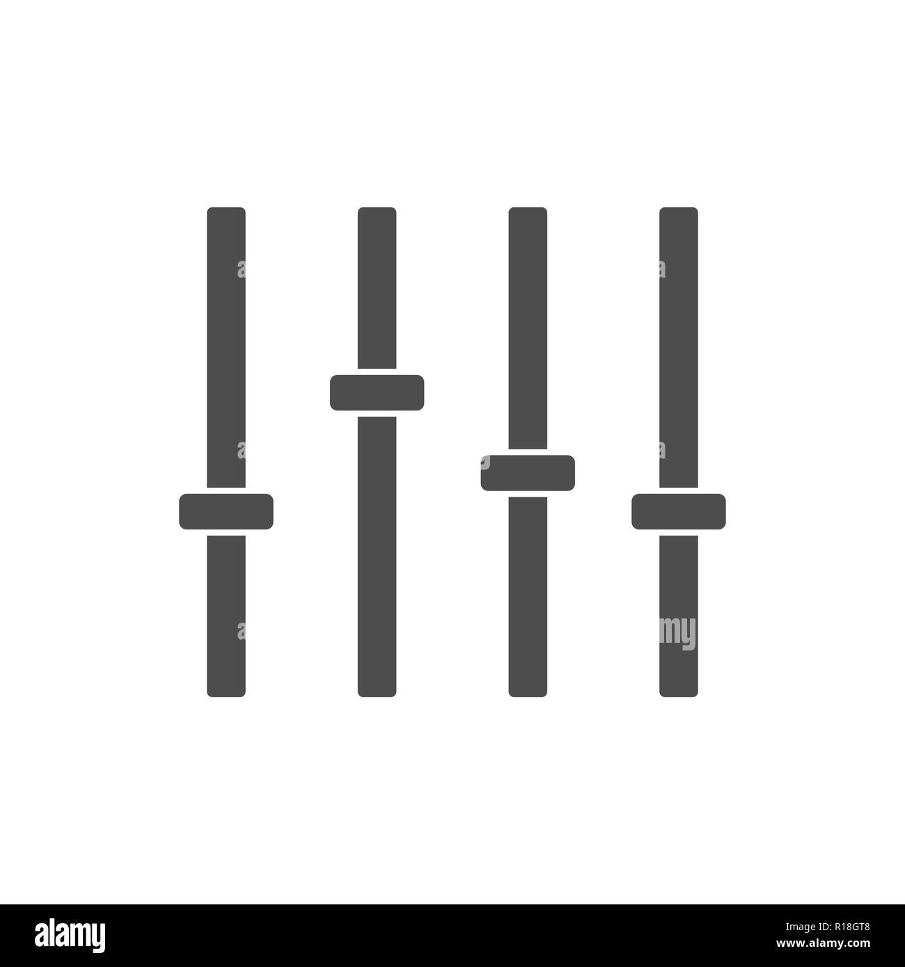 Equalizer Sound Mixer Setting Icon Vector Illustration Flat Stock Vector Image Art Alamy