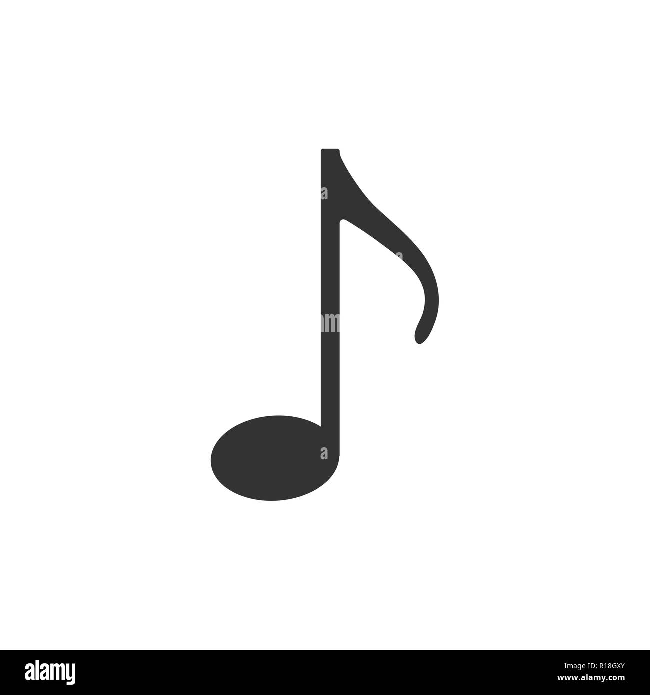 Music icon, note sign. Vector illustration flat Stock Vector Image ...