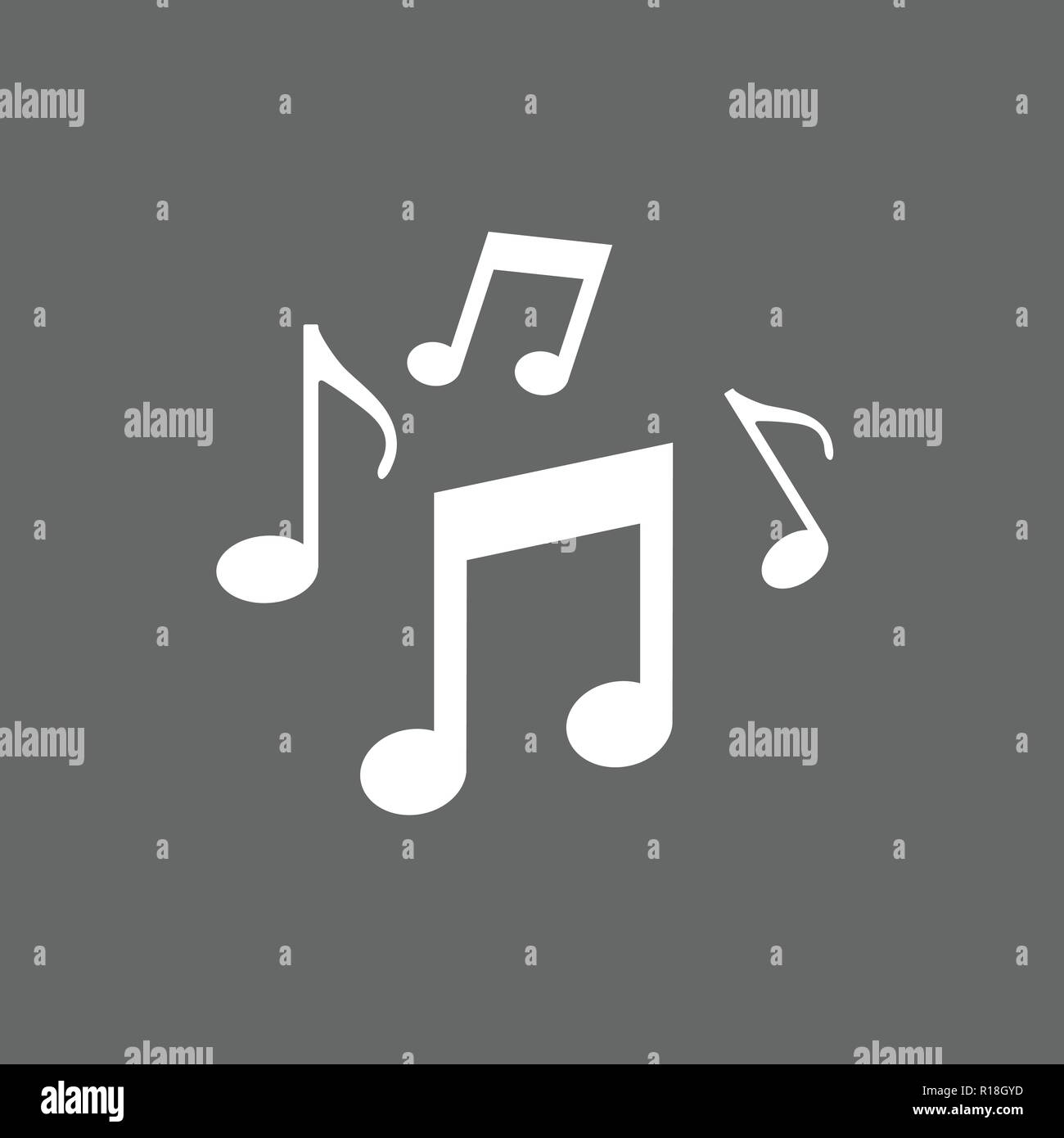 Eighth note vector vectors hi-res stock photography and images - Alamy