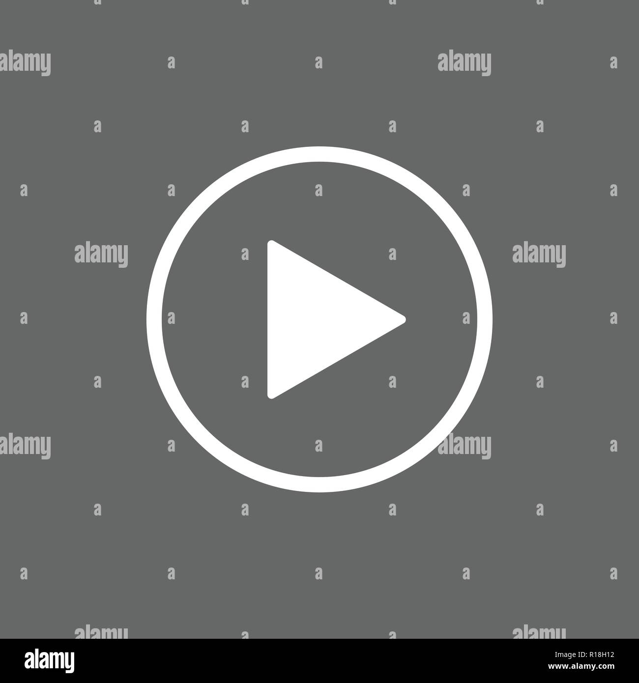 Play icon. play sign. Vector illustration, flat design. Stock Vector