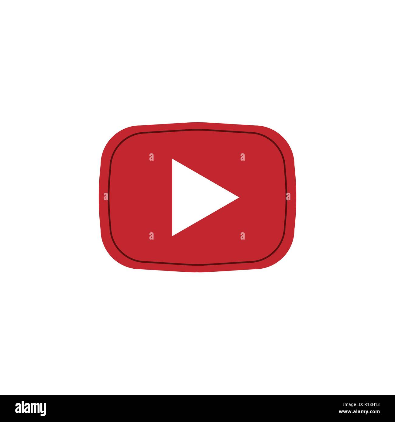 Play icon. play sign. Vector illustration, flat design. Stock Vector