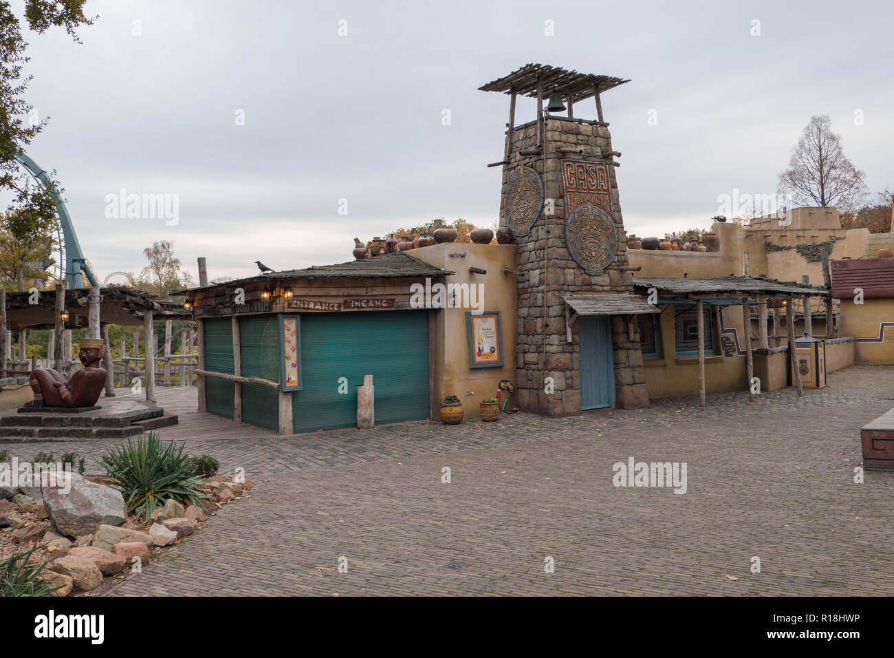 Casa Caracol African themed restaurant in Efteling amusement park Stock Photo