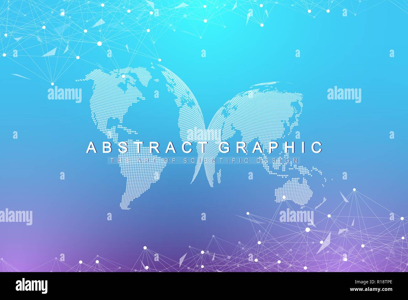 Big data visualization. Graphic abstract background communication