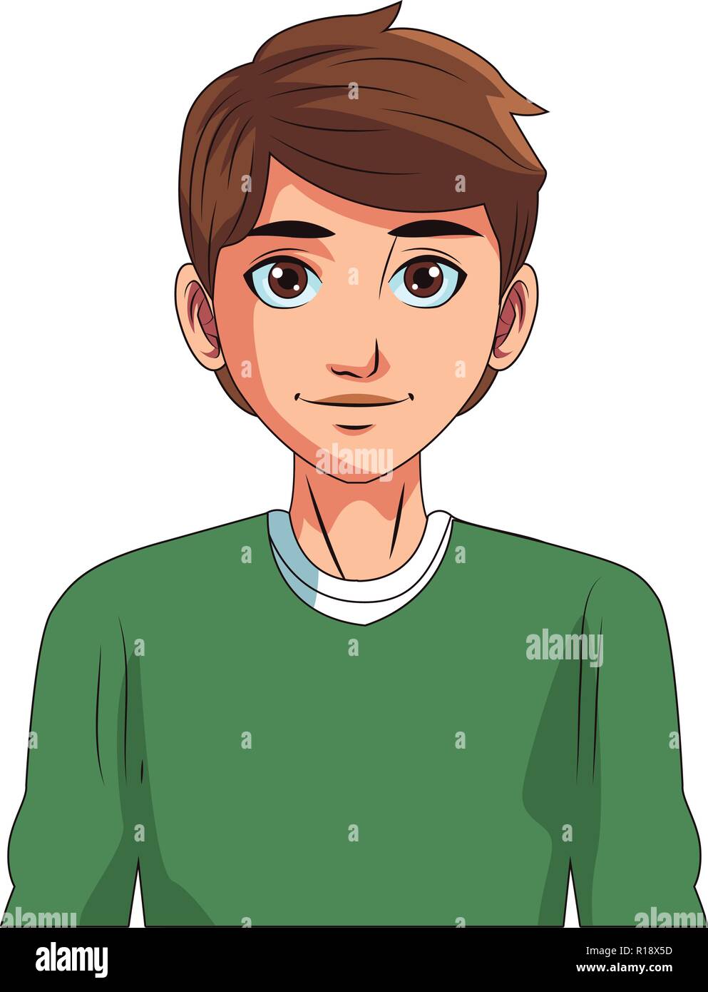 young man face cartoon in front of camera vector illustration graphic  design Stock Vector Image & Art - Alamy