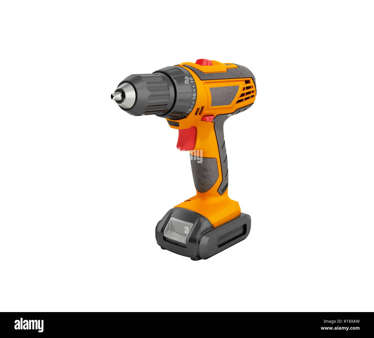 combi drill impact drill and screw driver 3d render no shadow Stock Photo Alamy