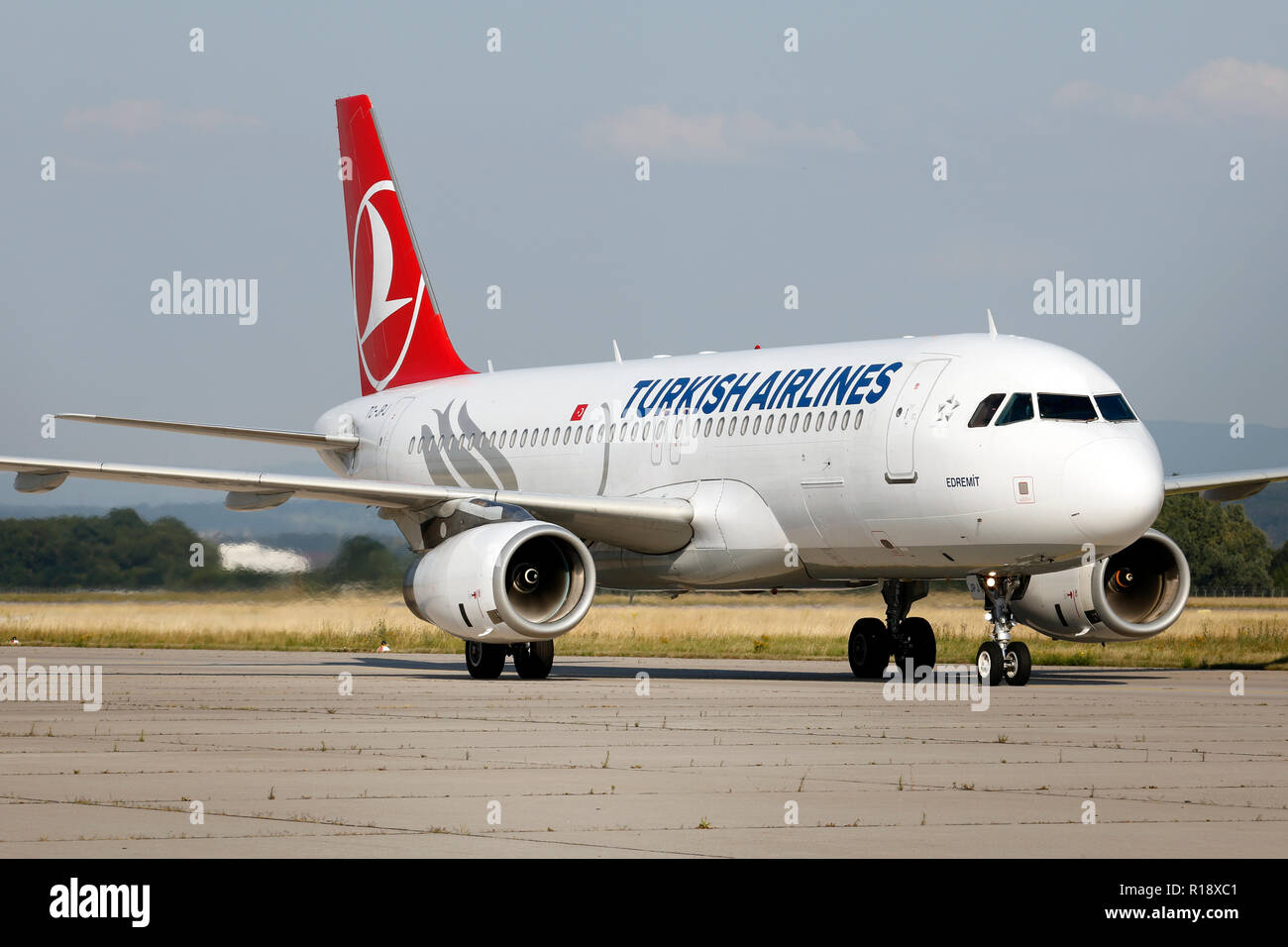 Stuttgart, Germany – Summer, 2018: A Plane at Stuttgart Airport Stock ...