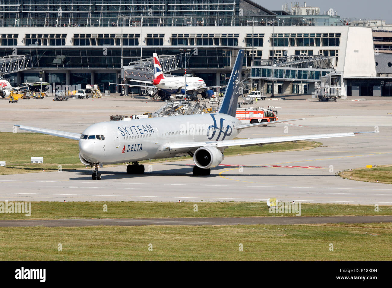 Stuttgart, Germany – Summer, 2018: A Plane at Stuttgart Airport Stock ...