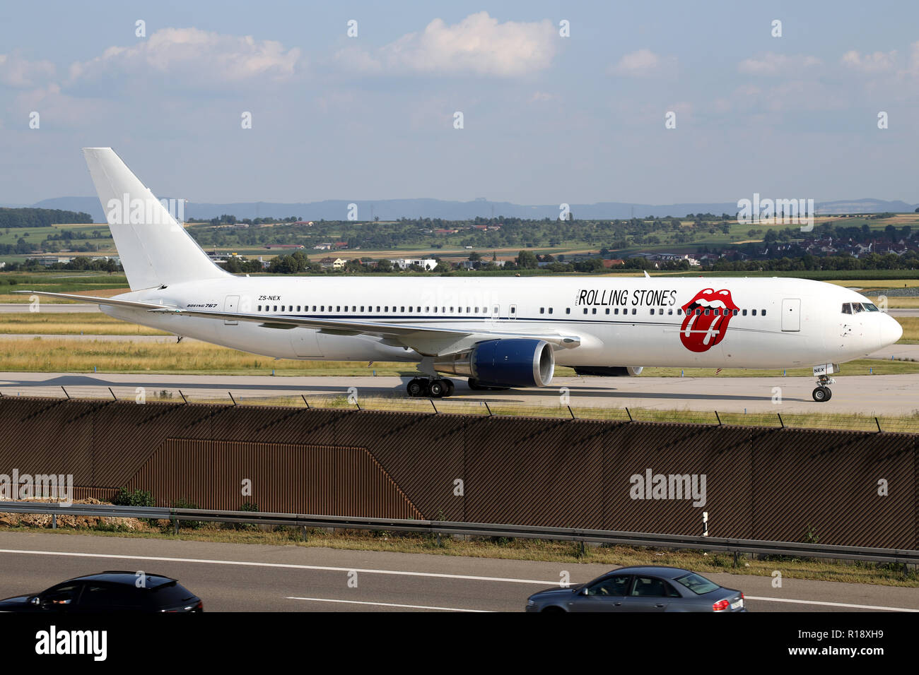 Stuttgart, Germany – Summer, 2018: A Plane at Stuttgart Airport Stock ...