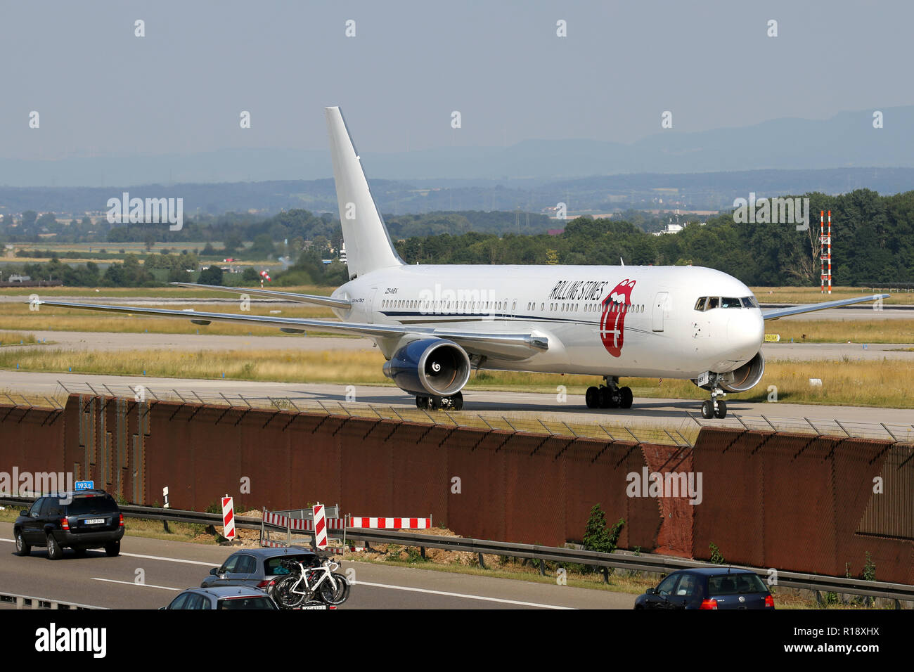 Stuttgart, Germany – Summer, 2018: A Plane at Stuttgart Airport Stock ...