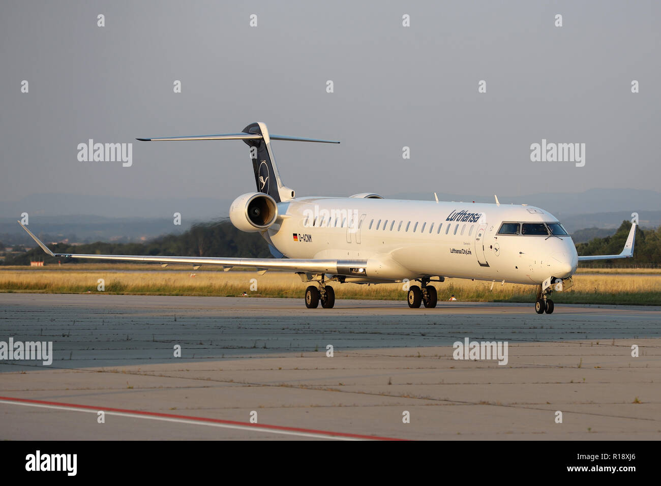 Stuttgart, Germany – Summer, 2018: A Plane at Stuttgart Airport Stock ...
