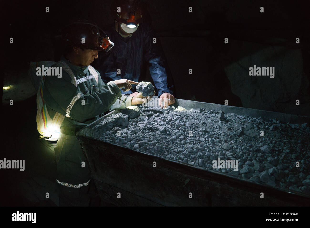 Silver mining in Bolivia, Potosi Stock Photo