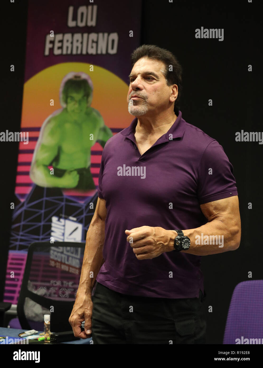 Lou Ferrigno attends FOR THE LOVE OF 80s Comic Con Scotland, being
