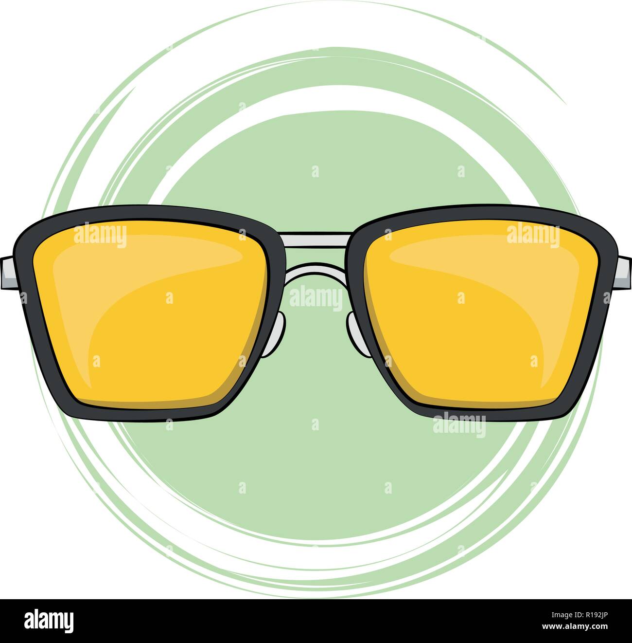 summer sunglasses cartoon vector illustration graphic design Stock