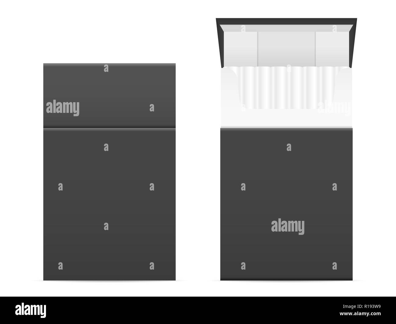 Pack of cigarettes set on a white background. Vector illustration Stock ...