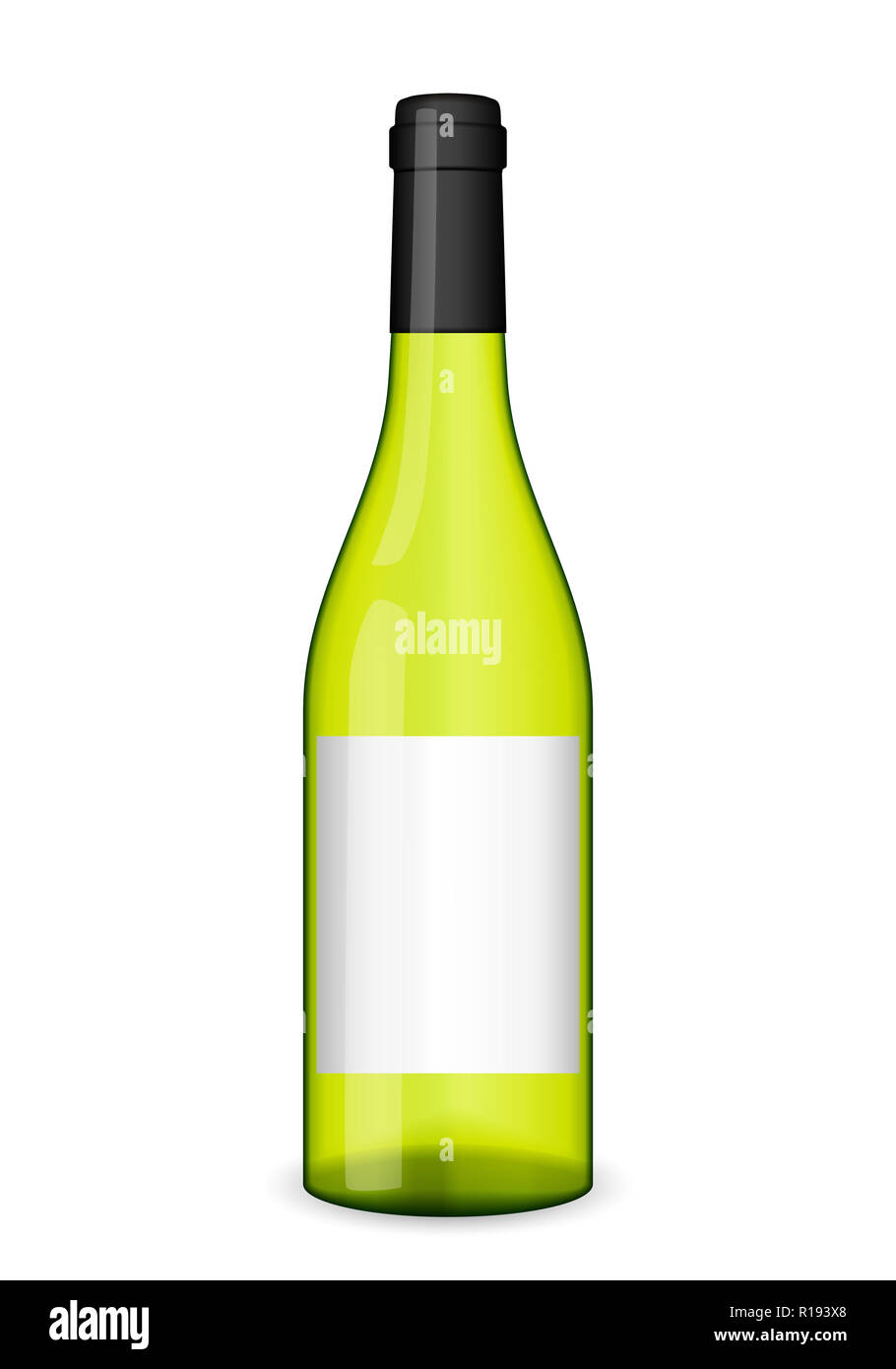 Wine bottle on a white background. Vector illustration Stock Photo - Alamy